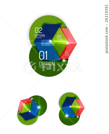 Abstract paper geometric infographic templates 26319391