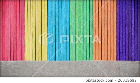 colorful ice cream sticks. colorful wood 26319682