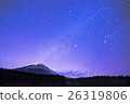 衛星飛向聚集在富士山的星星 26319806