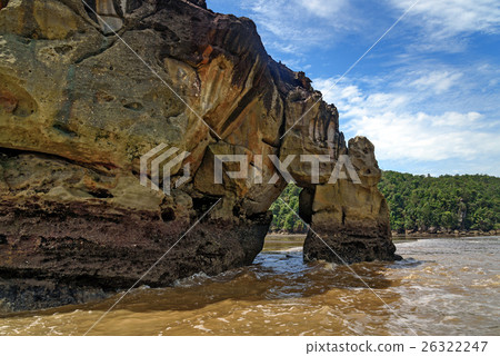 Rock on Tajor beach in Bako National Park 26322247