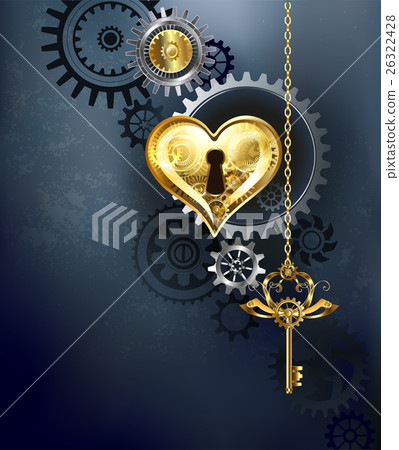 Mechanical heart with key 26322428