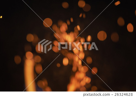 blurred flames in fireplace with beautiful bokeh 26324628