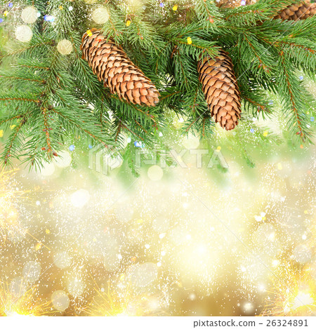 Christmas tree with lights Christmas tree with lights 26324891