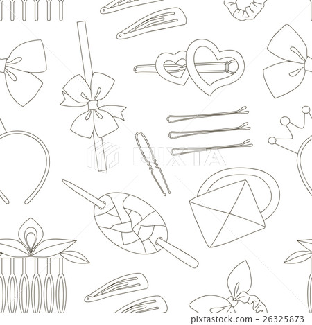 Hair Accessories Object Set pattern Hair Accessories Object Set pattern 26325873