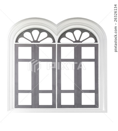 Classic window frame isolated Classic window frame isolated 26326134