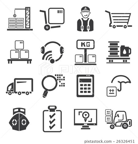 shipping management icons  26326451