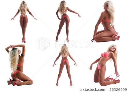 Collage of curly blonde posing in erotic costume Collage of curly blonde posing in erotic costume 26326999