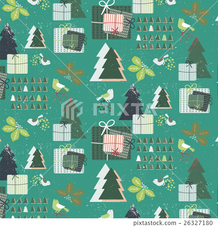 Whimsical Christmas Festive Seamless Pattern featu 26327180