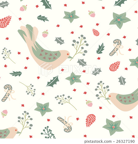 Digital hand drawn of festive motifs for Merry Chr 26327190
