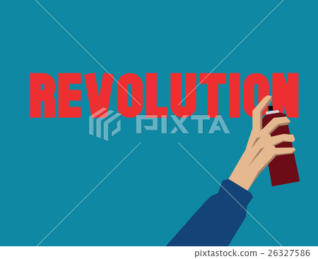 Revolution Hand Inside Background.  26327586