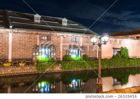 小樽運河的夜景 26328458