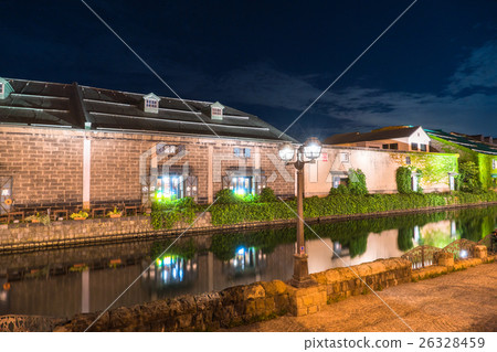 小樽運河的夜景 小樽運河的夜景 26328459