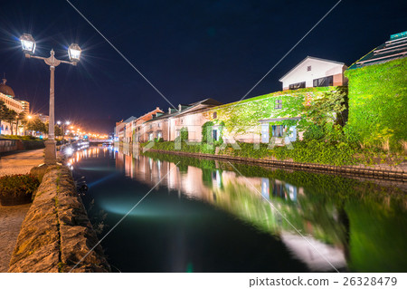 小樽運河的夜景 小樽運河的夜景 26328479