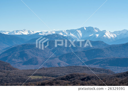 Winter mountains panorama Winter mountains panorama 26329391