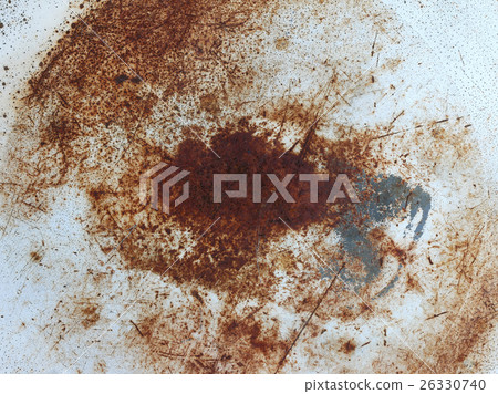 Rusty stain on the metal plate Rusty stain on the metal plate 26330740