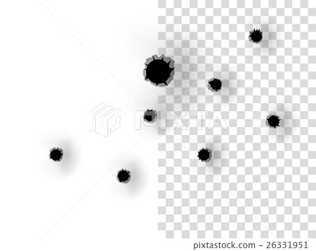 realistic bullet holes from a firearm 26331951