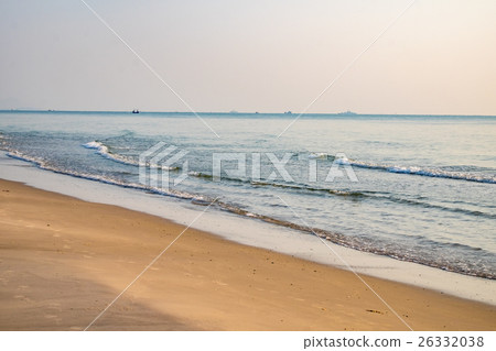 Beach brown sand beautiful natural in morning 26332038