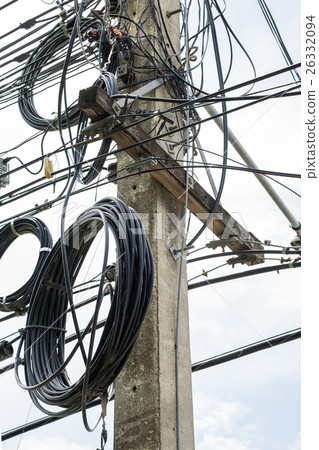 Mortar pole electricity power Mortar pole electricity power 26332094