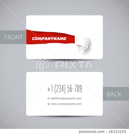 Torn paper template for business card, sale promo 26333220