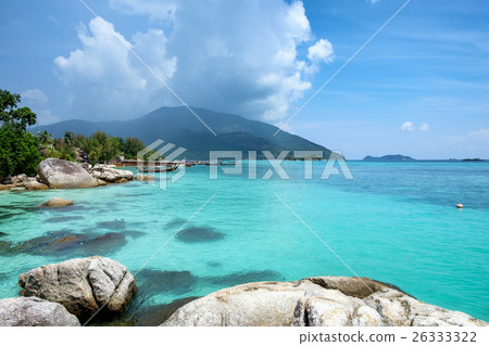 Andaman beautiful crystal sea with reef stone Andaman beautiful crystal sea with reef stone 26333322