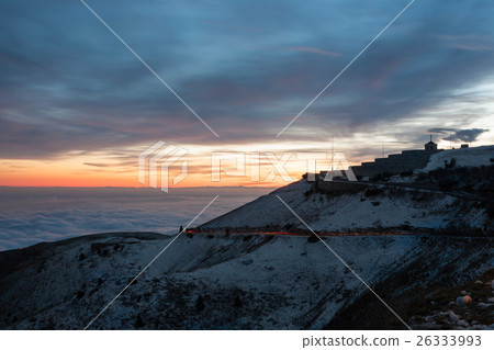Light trails with building in background.. Light trails with building in background.. 26333993