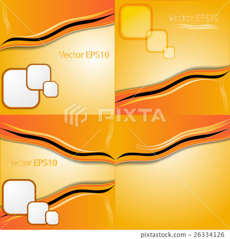 Collection of abstract orange backgrounds.Eps10. V 26334126