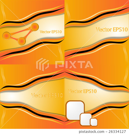 Collection of abstract orange backgrounds.Eps10. V 26334127