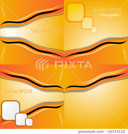 Collection of abstract orange backgrounds.Eps10. V 26334128