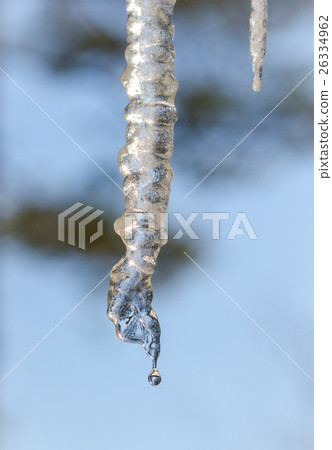 Abstract icicles sparkle & melt slowly in sunlight 26334962