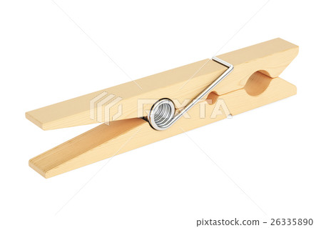 wooden clothespin, 3D rendering 26335890