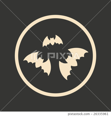 Flat in black and white mobile application bats 26335961