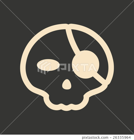 Flat in black and white mobile application pirate 26335964