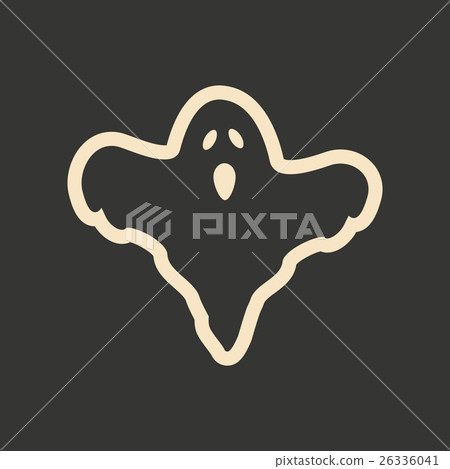 Flat in black and white mobile application ghost Flat in black and white mobile application ghost 26336041