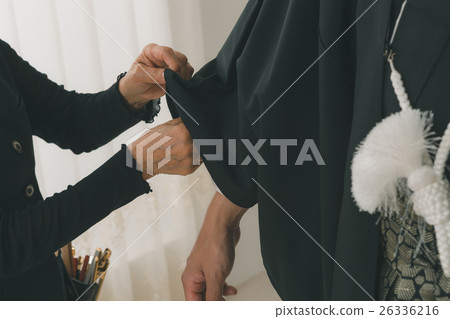 fitting, man's formal divided skirt, japanese clothing 26336216