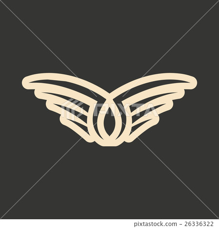 Flat in black and white mobile application eagle Flat in black and white mobile application eagle 26336322