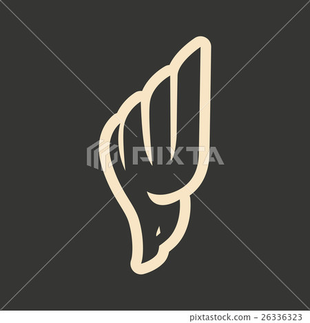 Flat in black and white mobile application eagle Flat in black and white mobile application eagle 26336323