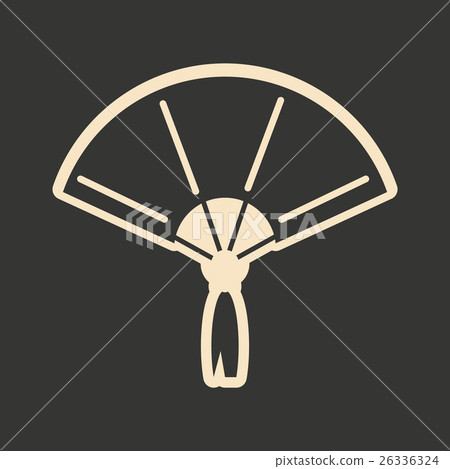 Flat in black and white mobile application fan Flat in black and white mobile application fan 26336324