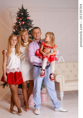 Happy family in New Year's Eve Happy family in New Year's Eve 26336564