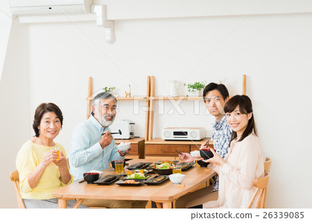 家族 食事 图库照片