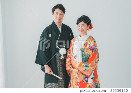bridal couple, bride and groom, japanese clothing 26339120