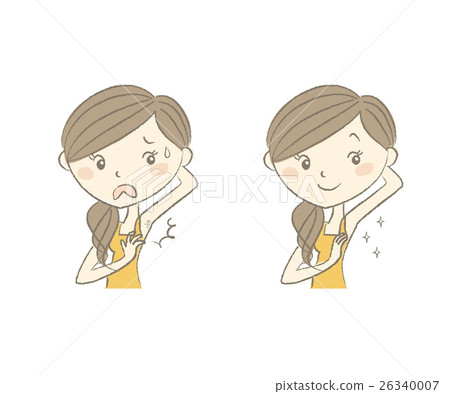 婦女在腋下治療前售後 26340007