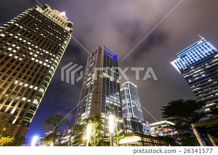 台北台北信義區夜景。 26341577