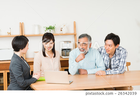 Business woman and family Business woman and family 26342039