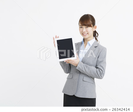 女性商務平板電腦新員工年輕女士商人 女性商務平板電腦新員工年輕女士商人 26342414