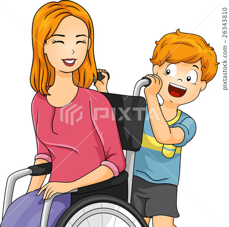 Kid Boy Mom Wheelchair 26343810