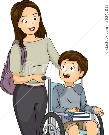 Kid Boy Wheelchair Books Mom 26343812