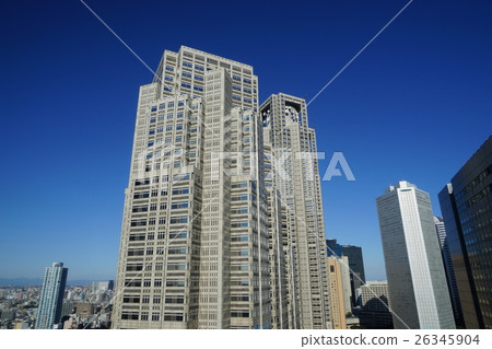 November urban landscape 1979 Tokyo Metropolitan Government Office and Sumitomo Building 26345904