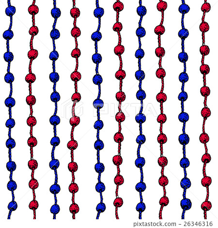 Seamless vector pattern with christmas beads 26346316