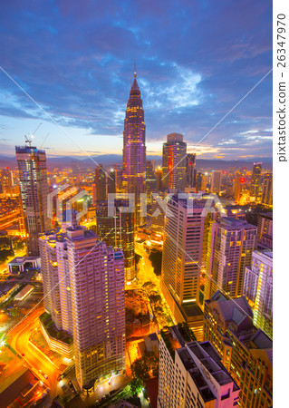 Kuala Lumpur city skyline during sunrise Kuala Lumpur city skyline during sunrise 26347970