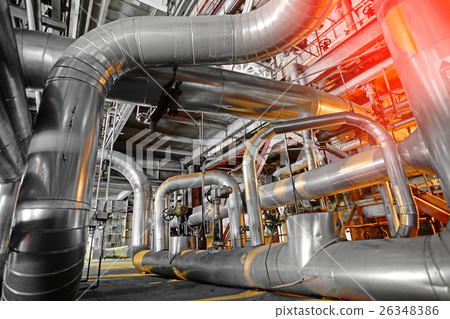 Industrial zone, Steel pipelines and valves Industrial zone, Steel pipelines and valves 26348386